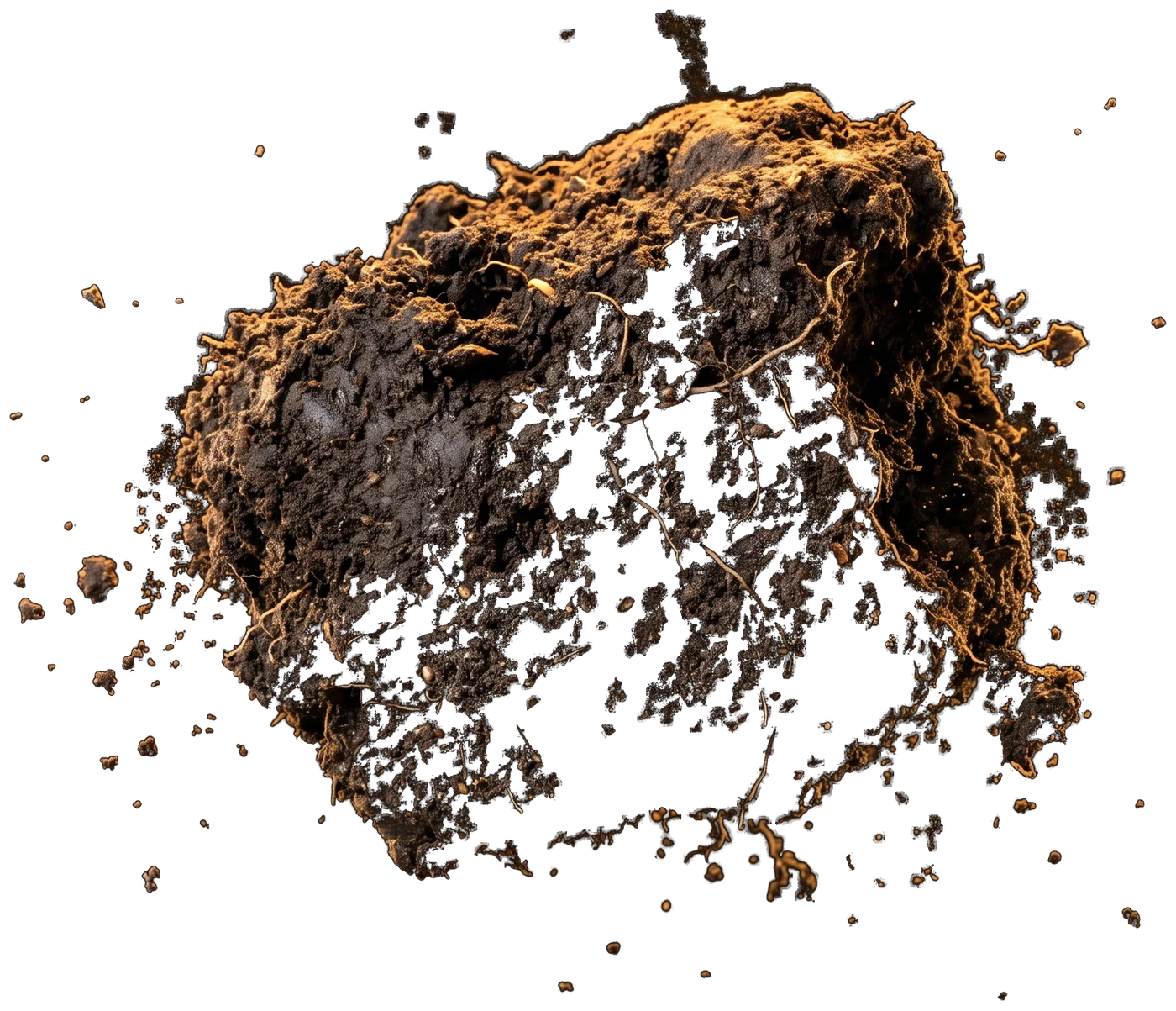 Una zolla di terra ricca di materia organica